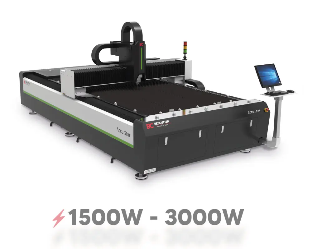 BesCutter ACCU STAR Fiber Laser Machine 5’x10′ | 1500W-3000W